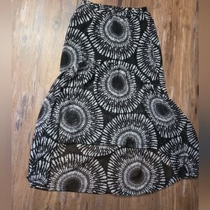 Heart Soul Black & White Sheer Midi Skirt with Lined Underskirt